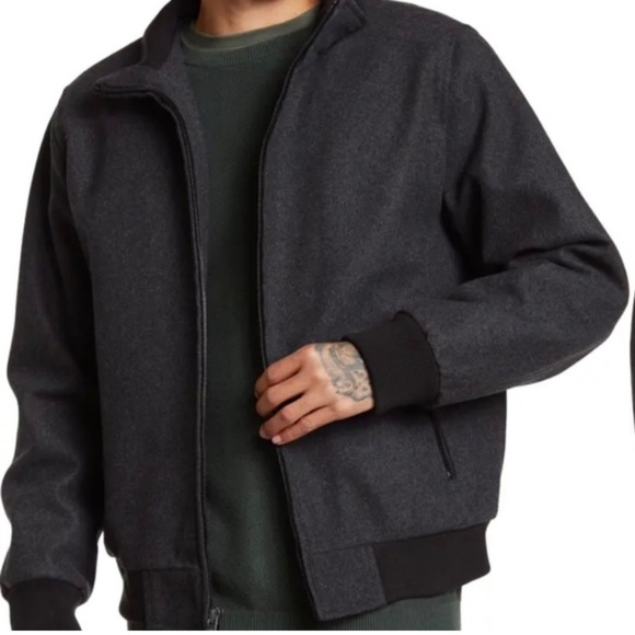 Nordstrom Other - Nordstrom Men's Bomber Jacket Large Zip Front Wool